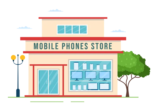 Tienda de telefonía móvil  Ilustración