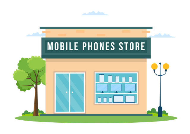 Tienda de telefonía móvil  Ilustración