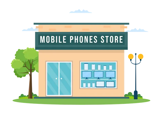 Tienda de telefonía móvil  Ilustración