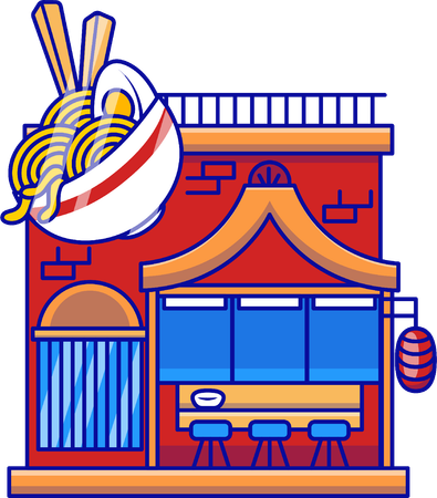 Tienda de ramen  Ilustración