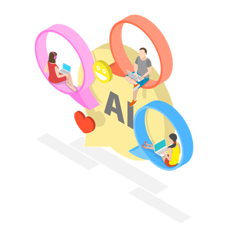 Tienes un chatbot  Ilustración