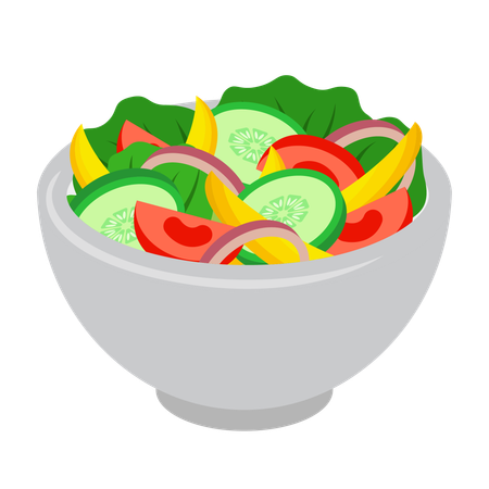 Tigela de salada  Ilustração