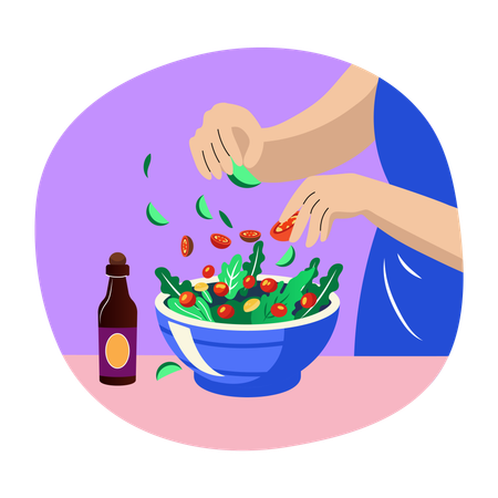 Tigela de salada  Ilustração