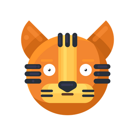 Tiger erstaunt Ausdruck  Illustration