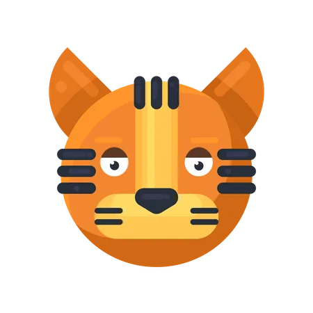 Tiger poker face  Illustration