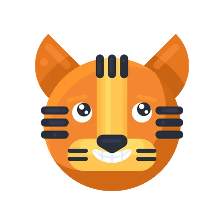 Tiger smiling  Illustration