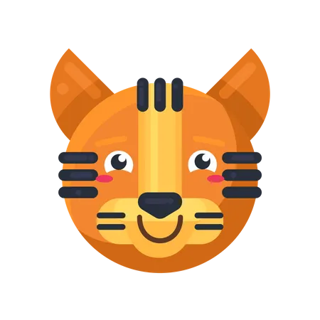 Tiger smiling  Illustration