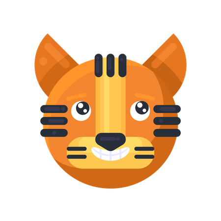 Tiger smiling  Illustration
