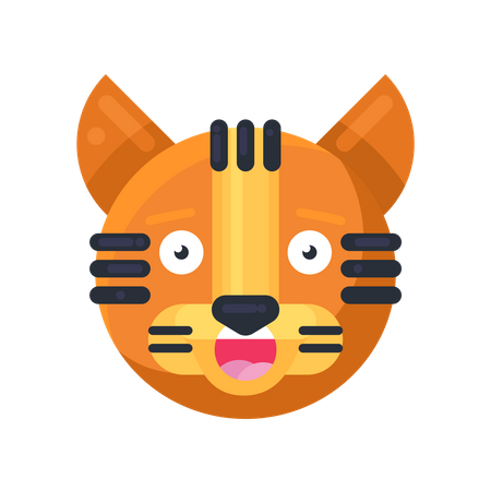 Tiger surprised  Illustration