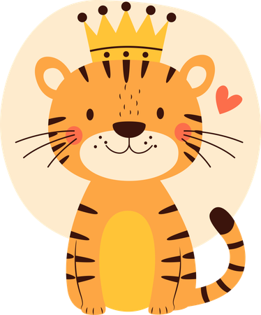 Animal bebé tigre  Ilustración