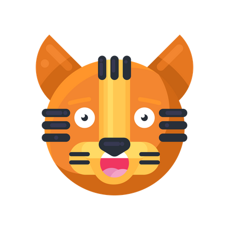 Tigre sorprendido  Ilustración