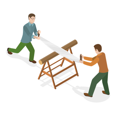 Timber Industry  Illustration