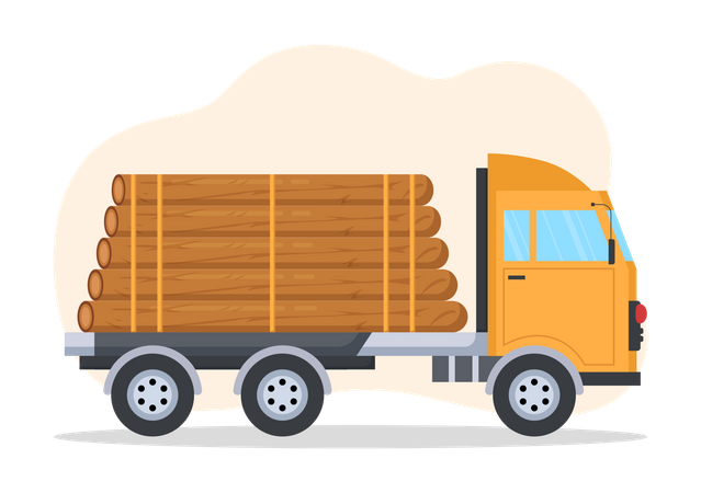 Timber truck Illustration