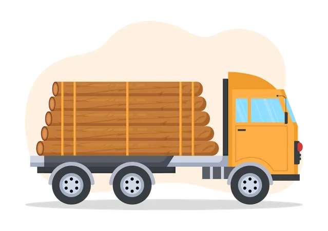 Timber truck Illustration