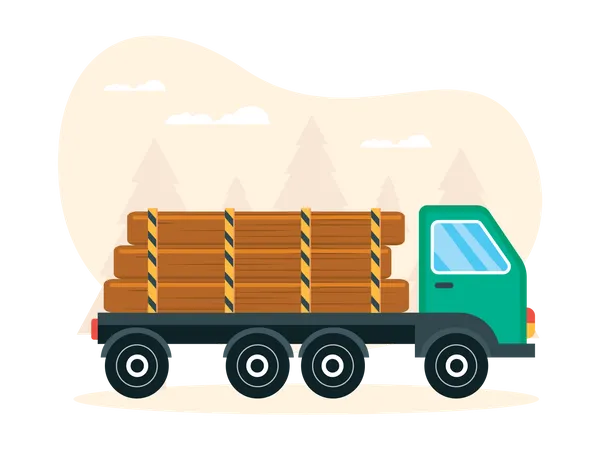 Timber truck  Illustration