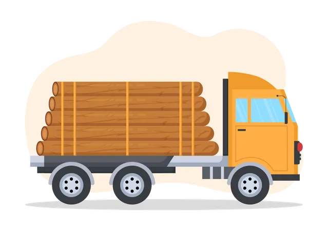 Timber truck  Illustration