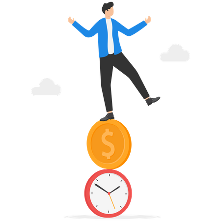 Time and money balance  Illustration