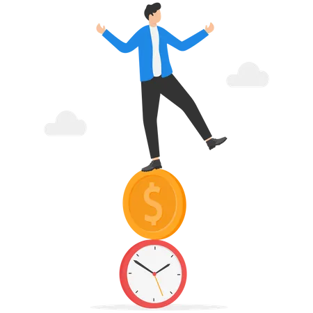 Time and money balance  Illustration