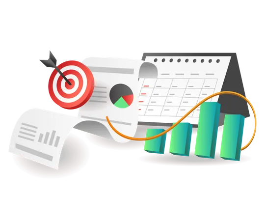 Time calendar for investment  Illustration