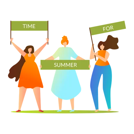 Time for summer  Illustration