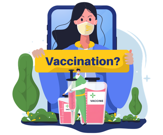 Time for vaccination, Have you been vaccinated? Illustration
