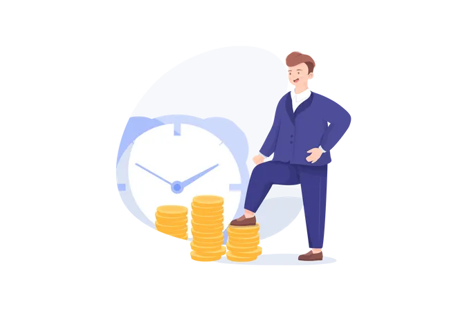 Concept Of Time Management For Each And Every Business And Businessman Illustration