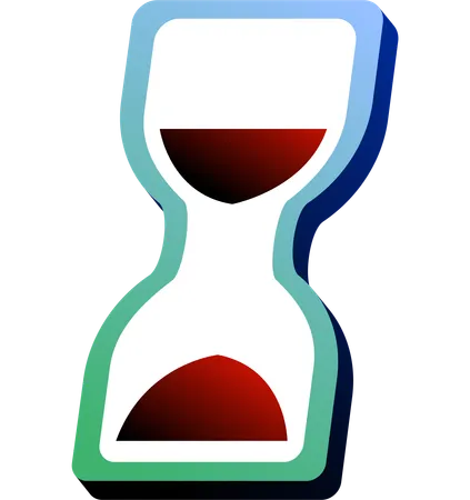 This Icon Depicts An Hourglass With A Modern Design Twist Representing Time Management And Efficiency Its Ideal For Use In Productivity Apps Websites Focused On Time Management And Corporate Training Materials Illustration