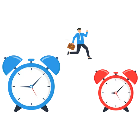 Time Management Challenge To Overcome To Be Success Manage To Control Time Working Timeline Concept Illustration