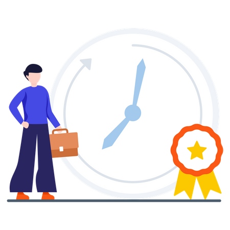 Time Management Award  Illustration