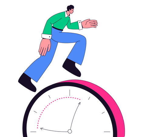 Time management by employer  Illustration