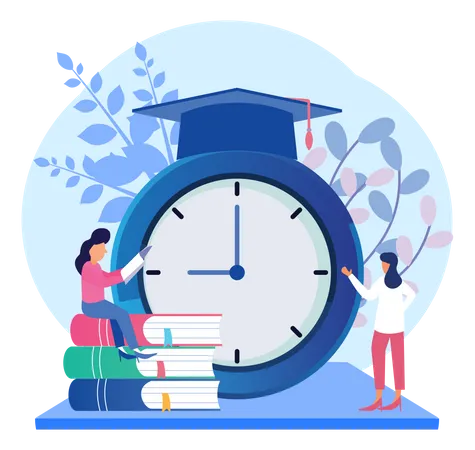 Time management by students Illustration