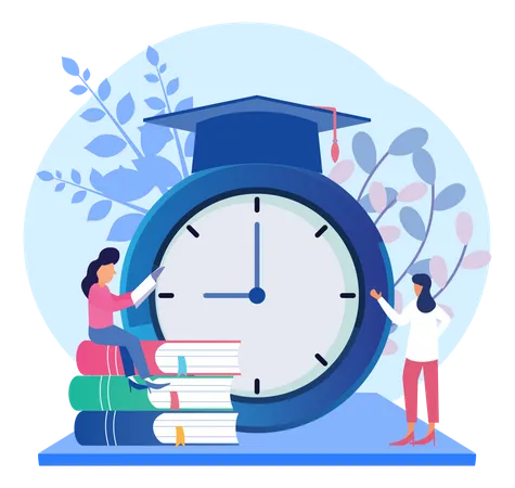 Time management by students  Illustration