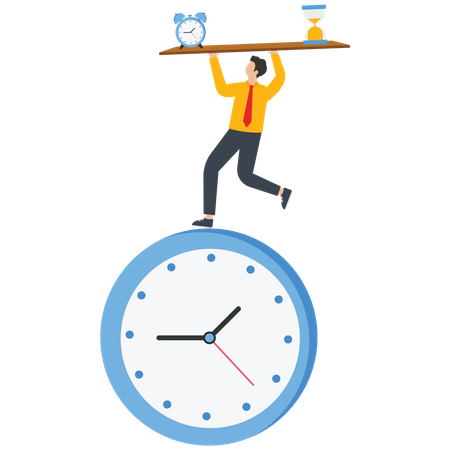 Time management for best efficiency and productivity  Illustration