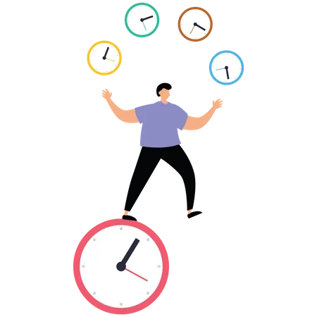 Time management for best efficiency and productivity  Illustration