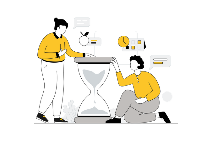 Time Management in Business  Illustration