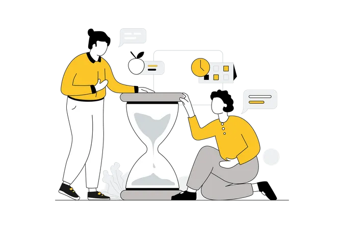 Time Management in Business  Illustration