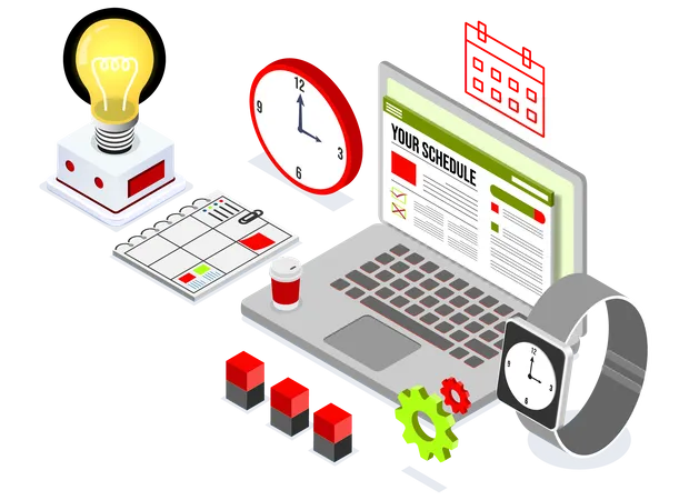 Time management planning  Illustration