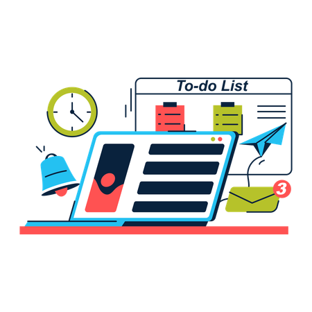 Time management work  Illustration