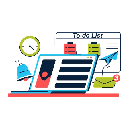Time management work  Illustration