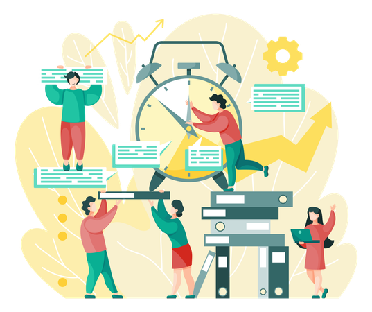 Time Organization Process  Illustration