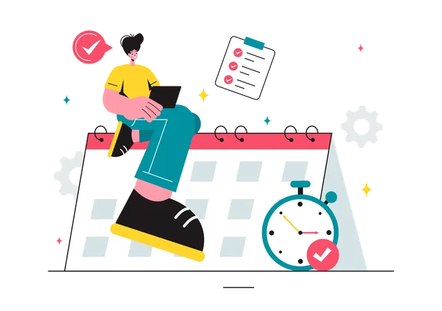 Time Planning  Illustration