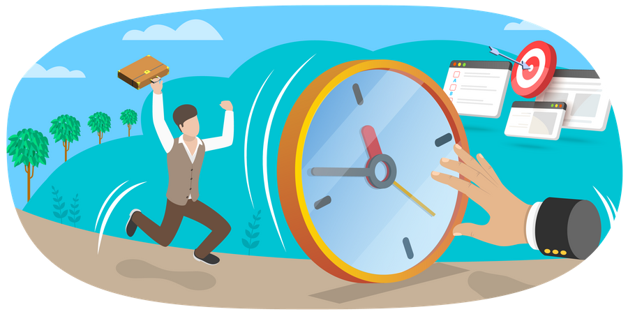 Time Punctuality  Illustration