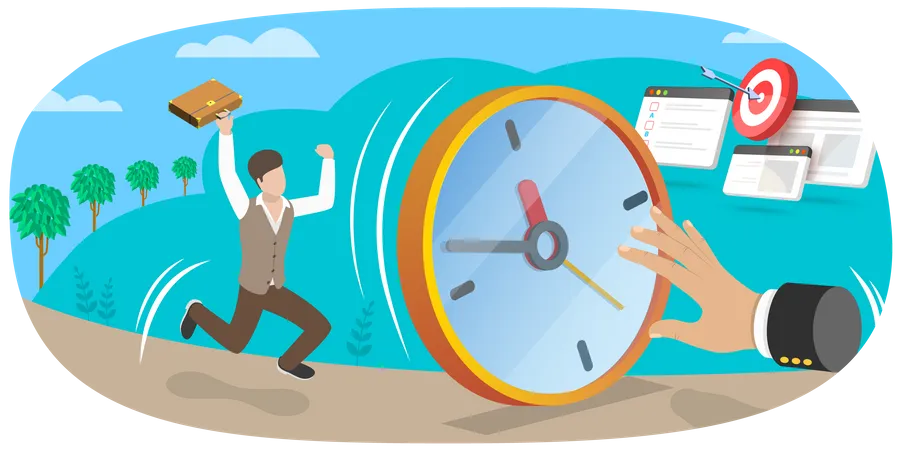 Time Punctuality  Illustration