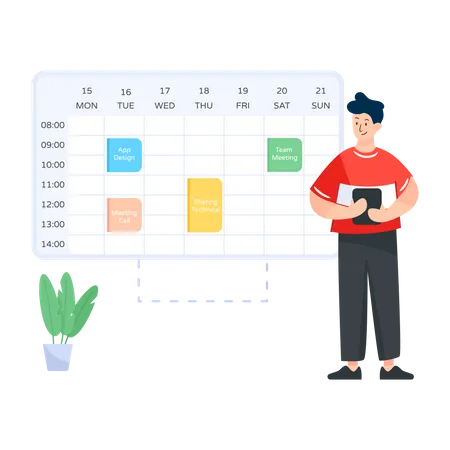 Time table management  イラスト