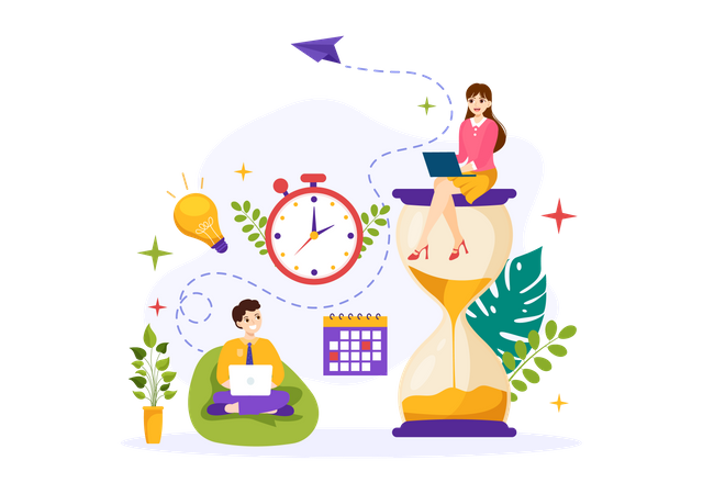 Time Tracking  Illustration