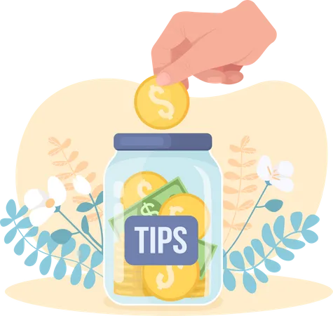 Tip jar  Illustration