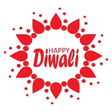 Tipografía Feliz Diwali Con Vector De Fondo De Arte Indio  Ilustración