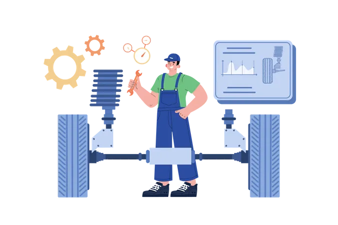 Tire Alignment Service  Illustration