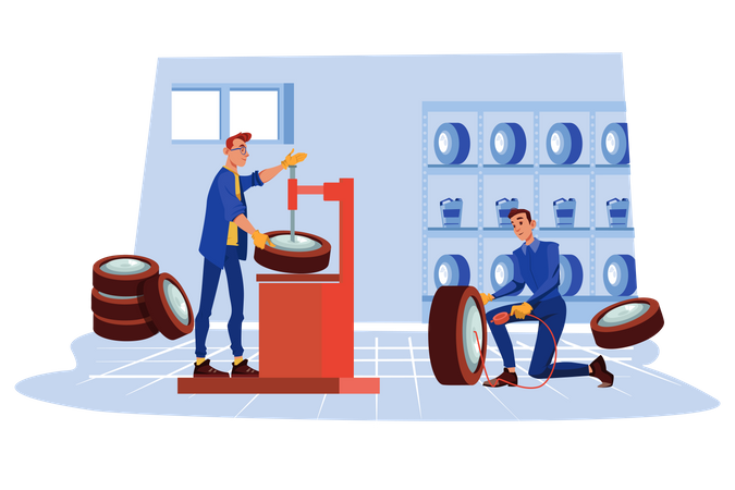 Tire Services Illustration