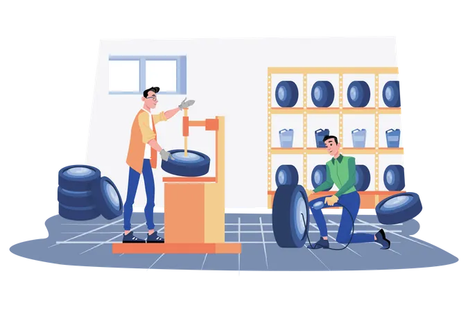 Tire Services  イラスト